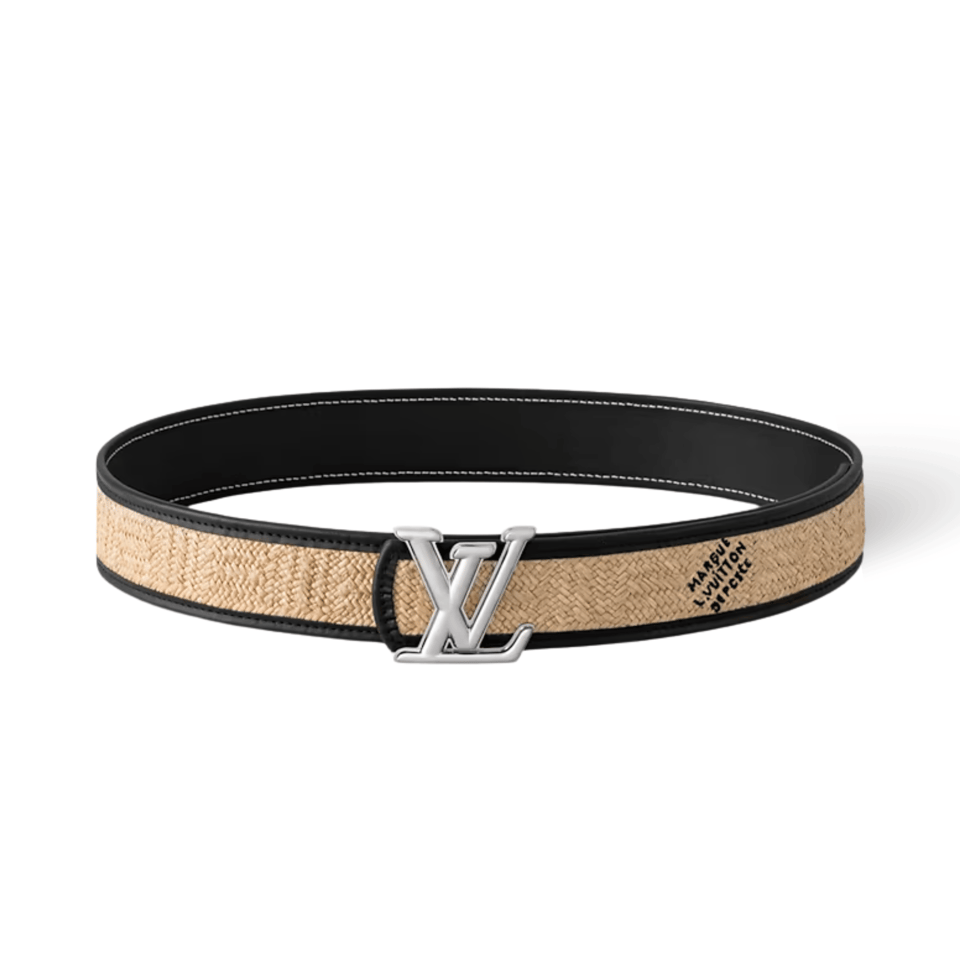 Louis Vuitton LV Dimension Raffia 40mm Reversible Men Belt M4124T view 2