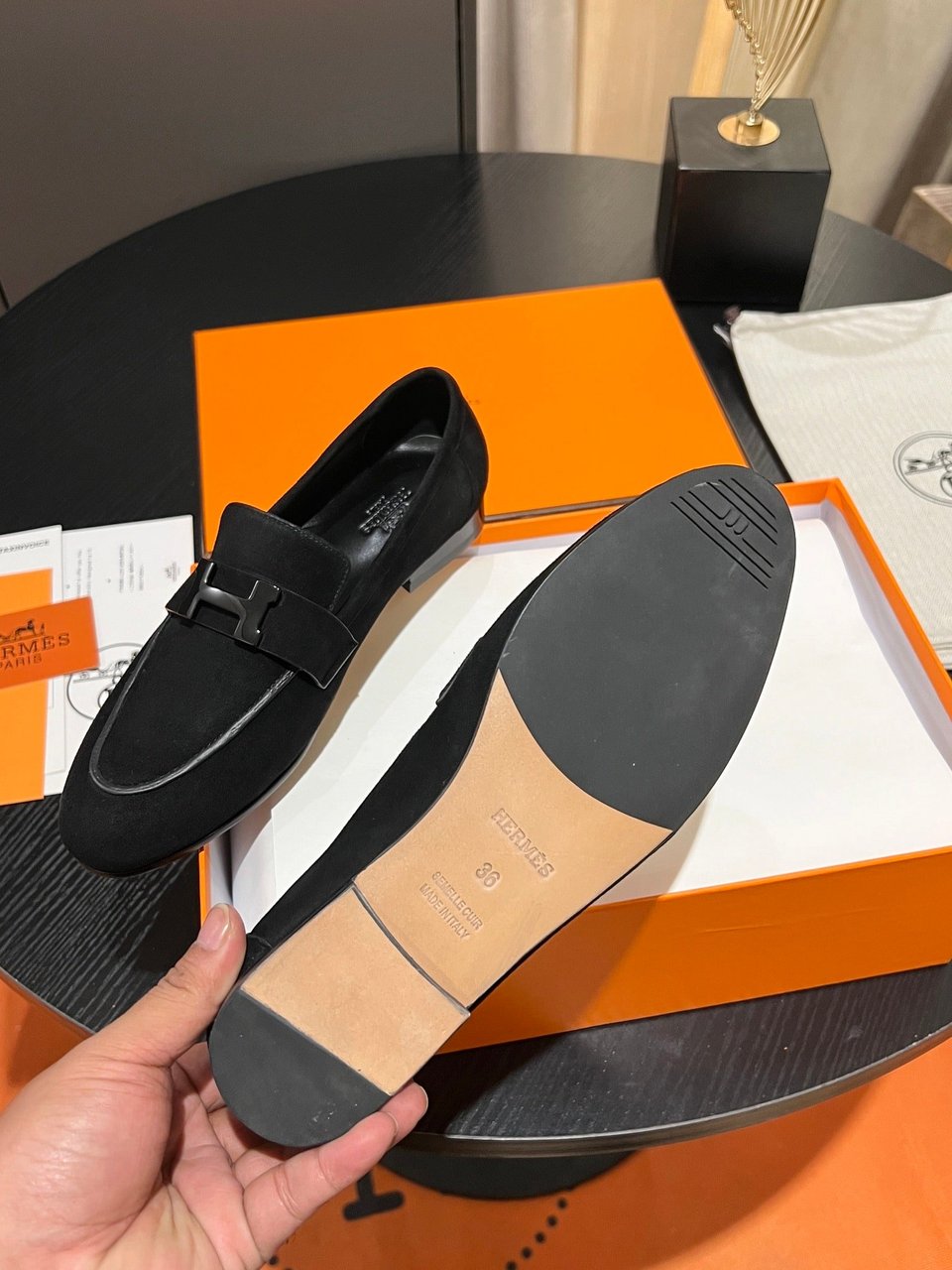 Hermes Paris Loafer Black- Shoes for Men view 4