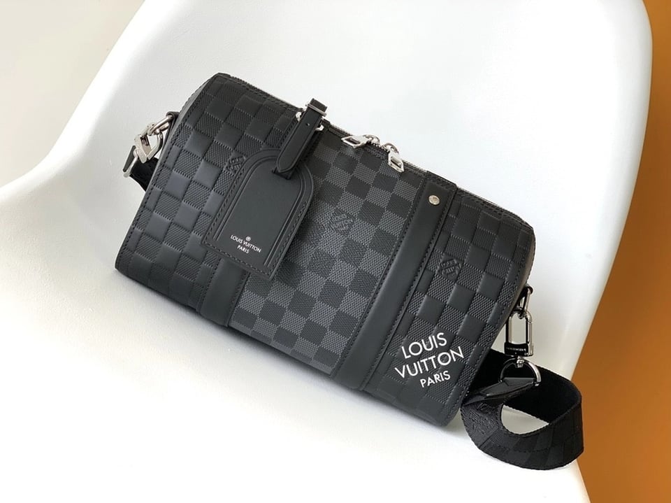 Louis Vuitton Keepall 50 Black Graphite N40443 view 3