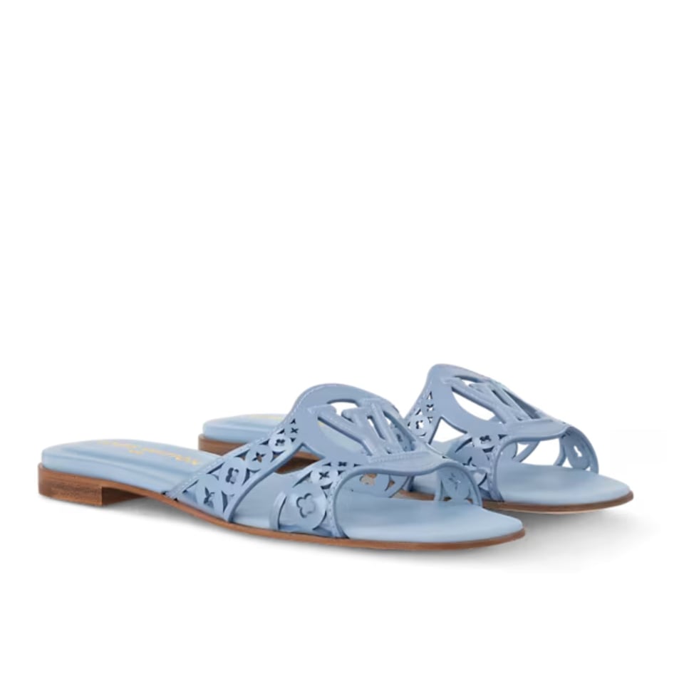 Louis Vuitton LV Isola Flat Mule Blue 1AGYQ6 view 2