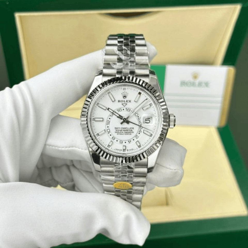 [SUPER CLONE] Rolex Sky-Dweller 42mm Steel White Dial Jubilee 336934-0004 view 6