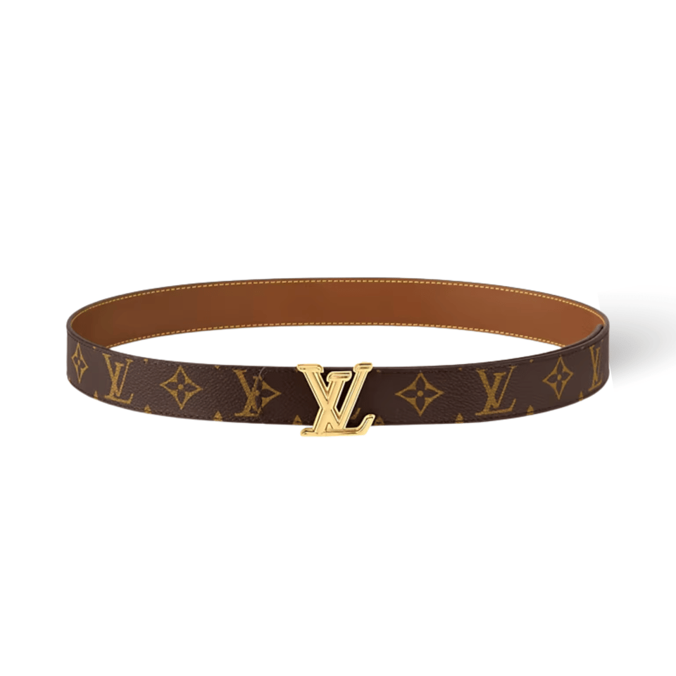 Louis Vuitton LV Gold Dimension 30mm Reversible Men Belt M4048U