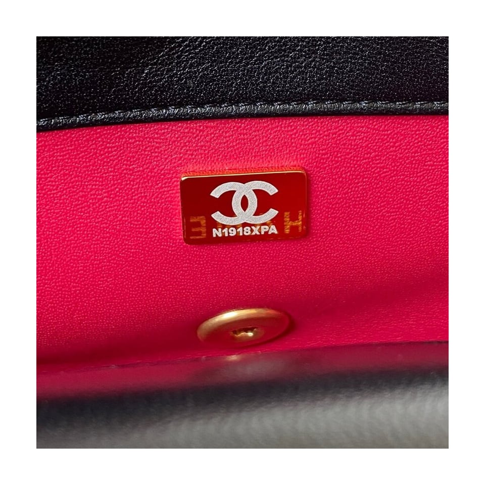 Chanel Mini Flap Bag in Lambskin with Enamel CC view 12