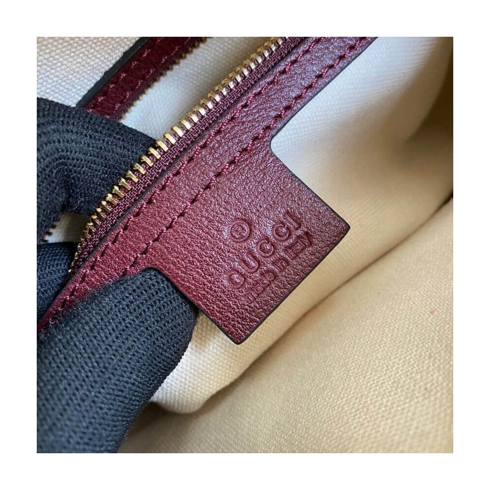 Gucci Horsebit 1955 Small Bag in Burgundy view 14
