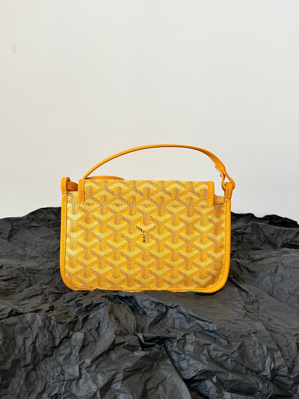 Goyard Plumet Pocket Wallet 20cm Yellow Goyardine Canvas And Lambskin Trim view 6