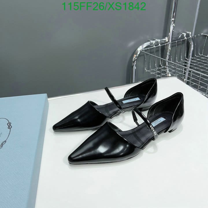 Prada Leather Ballet Flats Black view 9