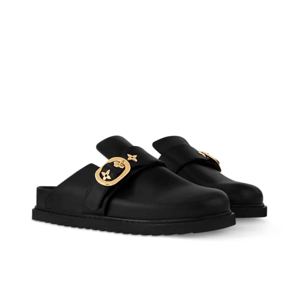 Louis Vuitton Cosy Flat Comfort Clog Black 1Agvpt view 2