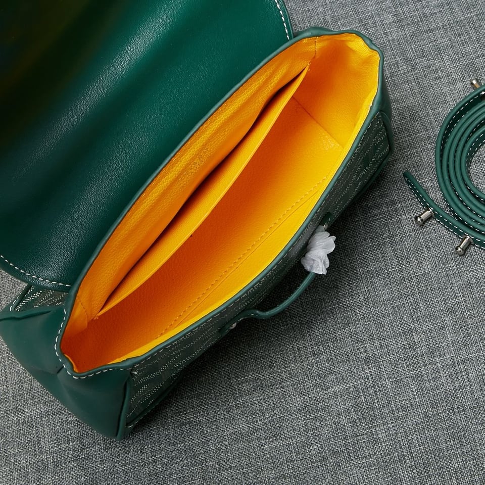 Goyard Saigon Souple Mini Bag Green Canvas 20cm view 9