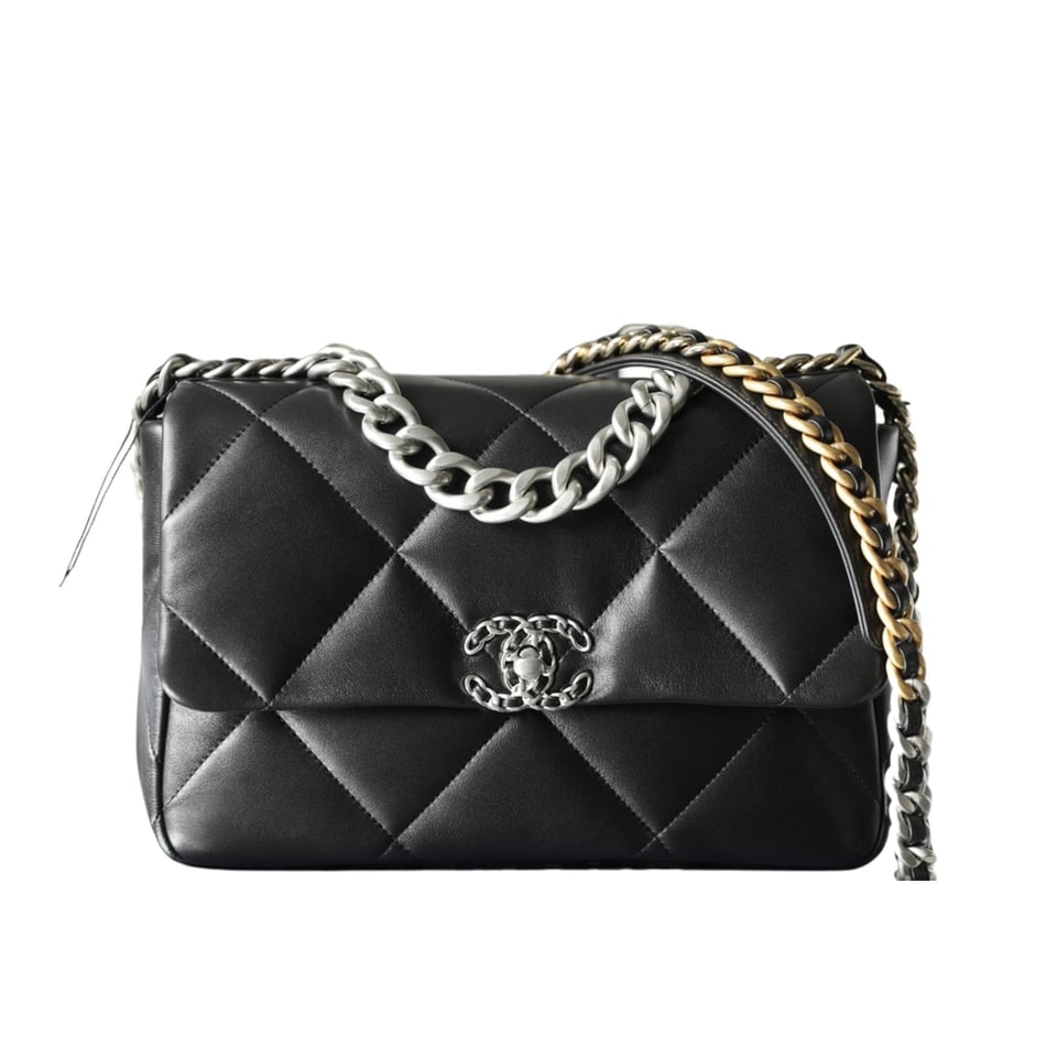 Chanel 19 Flap Bag Black 30cm view 2