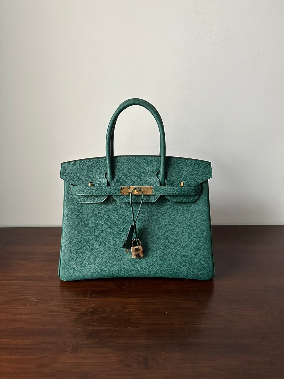 Hermes Birkin 30Cm Malachite Togo Leather Gold Hardware view 10