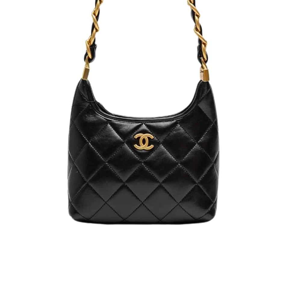 Chanel Gabrielle Bag Black 22Cm/8.7in