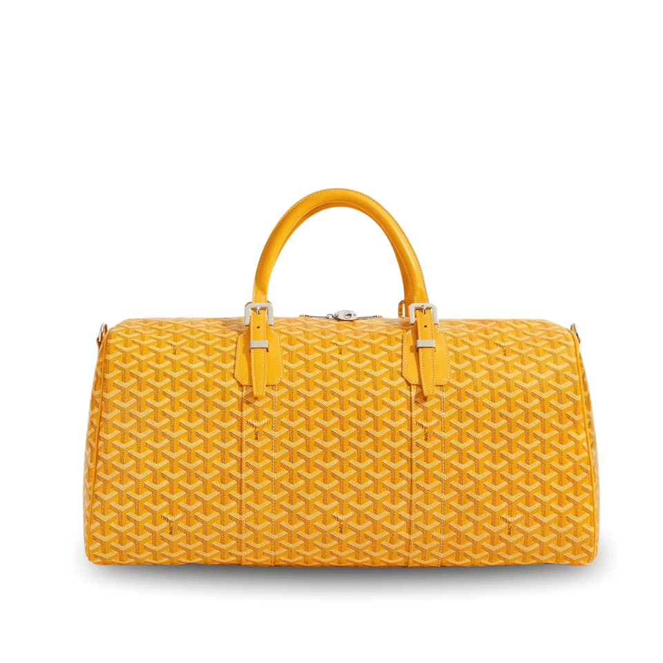 Goyard Boston 50cm Bag Yellow Goyardine Canvas And Calfskin Trim view 2