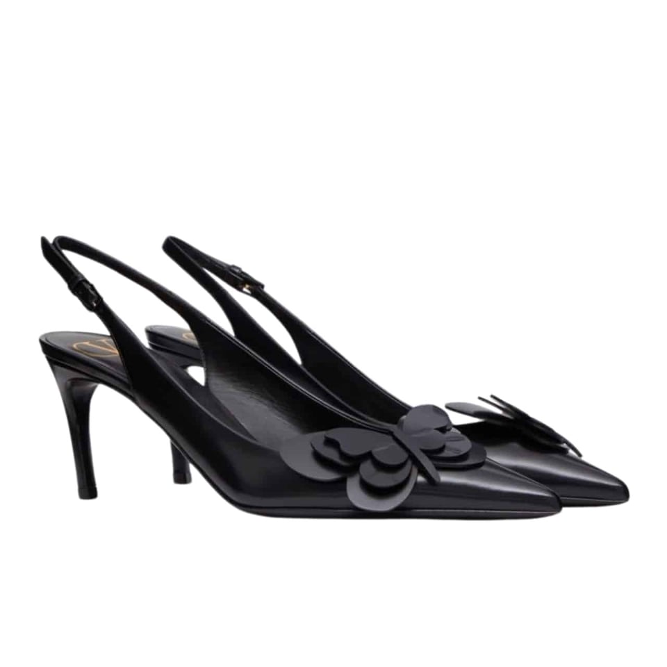 Valentino Garavani Papier Phalène Slingback Pumps Black view 2