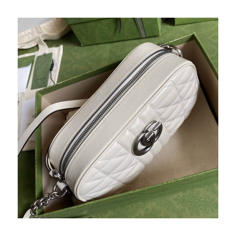 Gucci GG Marmont Small Shoulder Bag White view 10