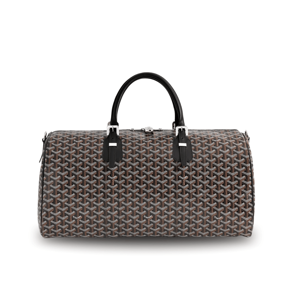 Goyard Boston 50 Bag Cm Black Goyardine Canvas And Calfskin Trim view 2