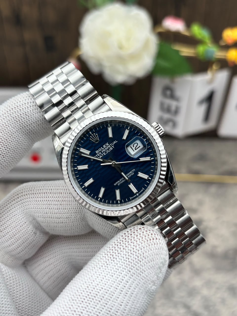 [SUPER CLONE] Rolex Datejust 41mm Dial Blue Watch view 3