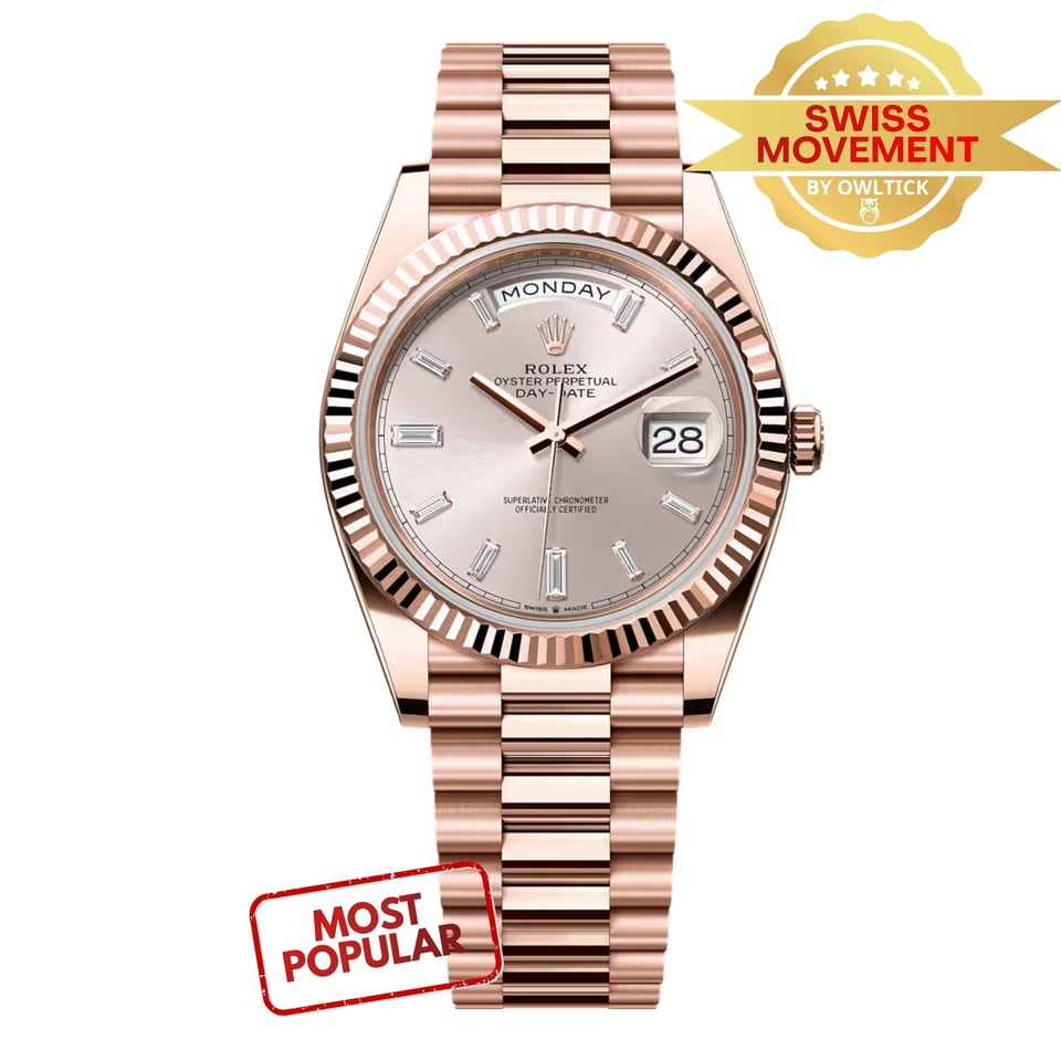 [Superclone] Rolex Day-Date 40mm Sundust Dial Fluted President 228235