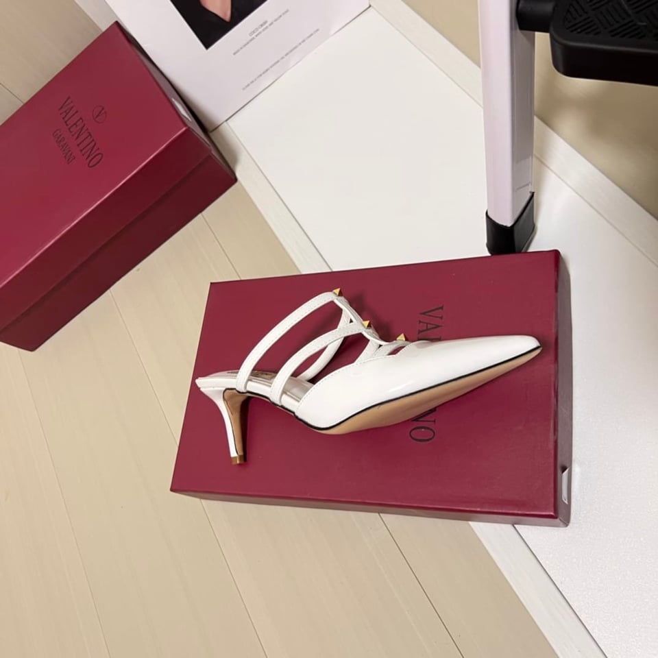 Valentino Garavani Rockstud Wispy Mule In Calfskin White 4W0S0Jb1Act 098 view 7