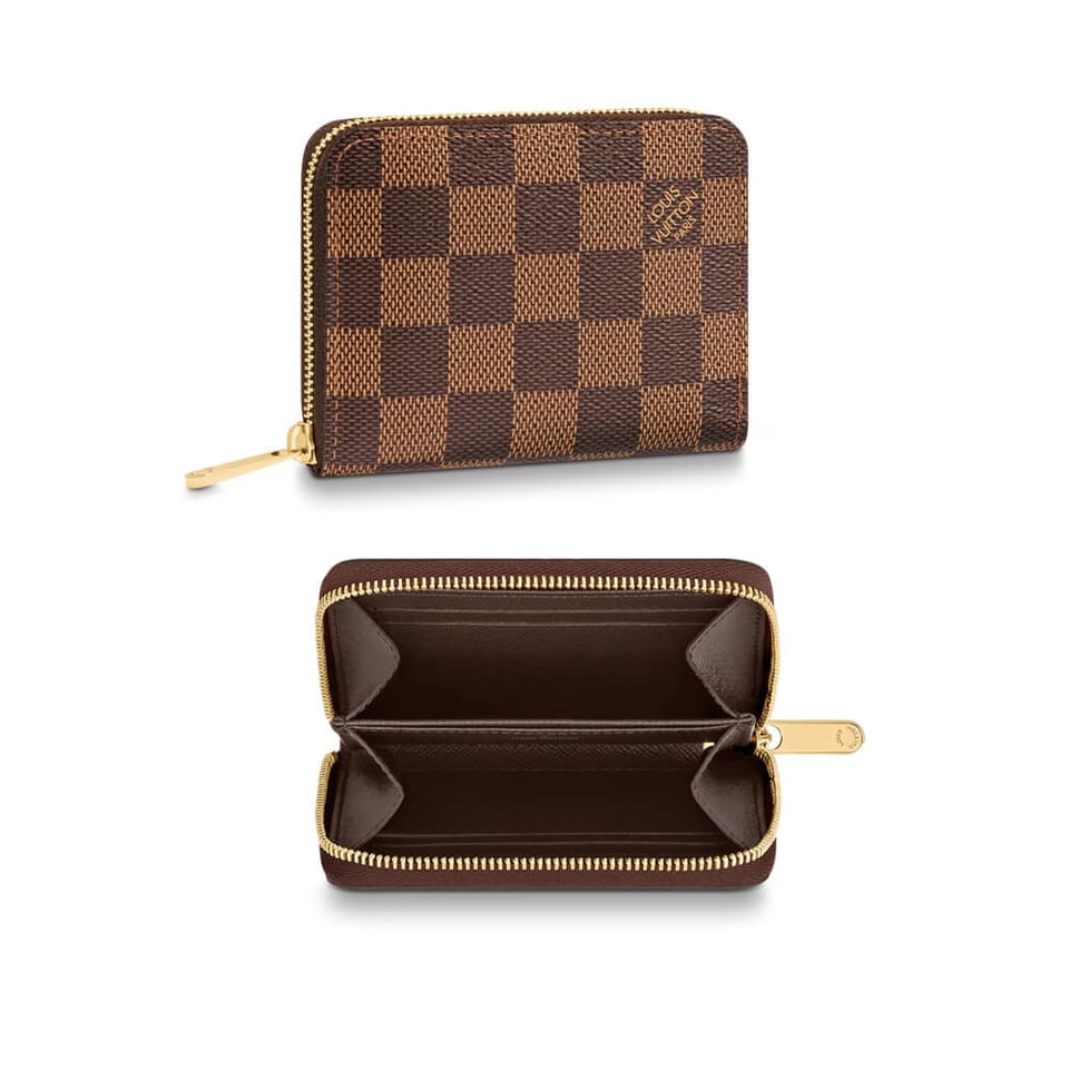 Louis Vuitton Damier Ebene Zippy Coin Purse Brown
