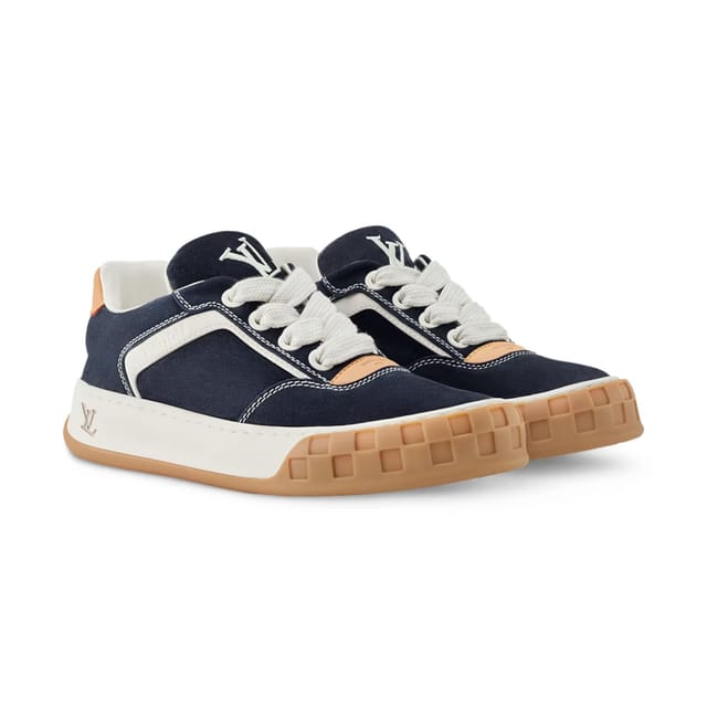 Louis Vuitton Tilted Sneakers Navy Blue The Underside Of Calfskin 1AJ749