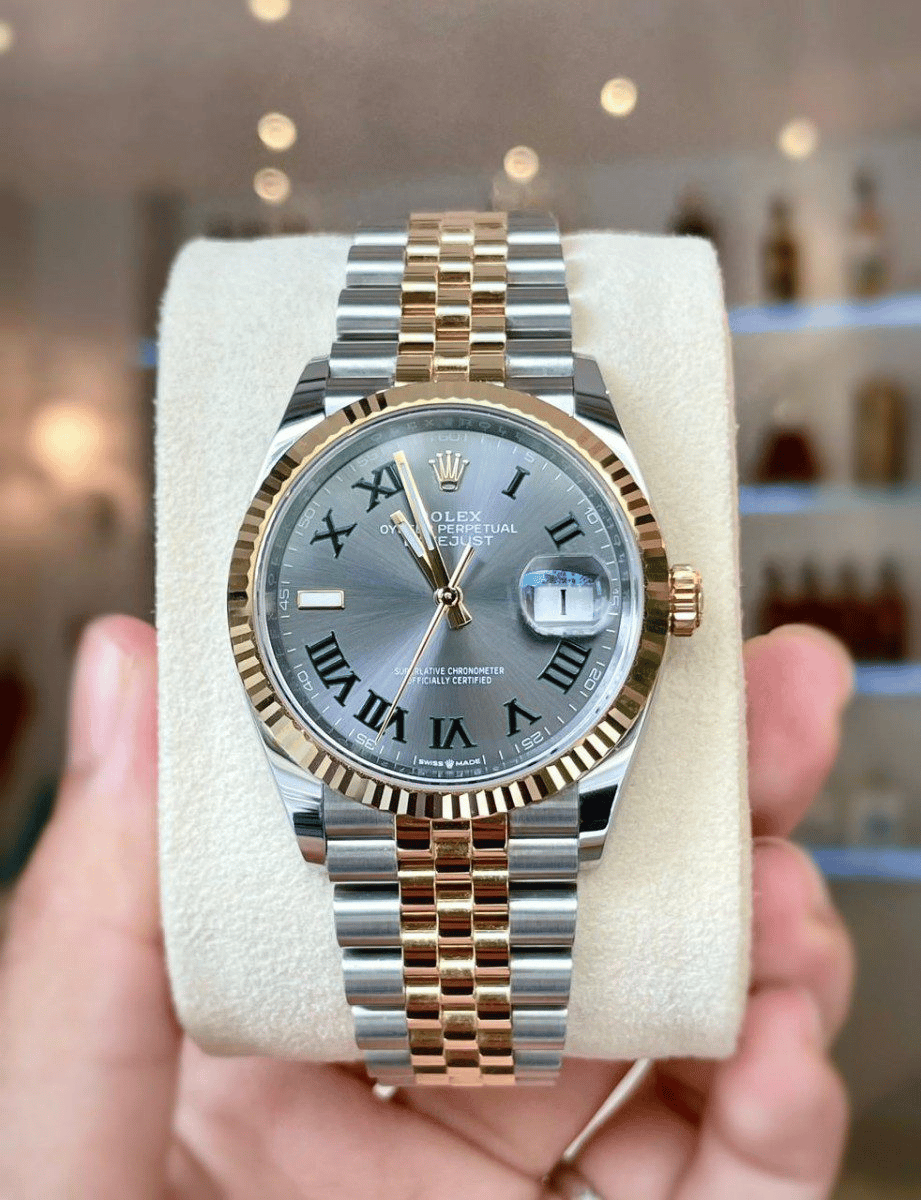 Rolex Datejust 41mm Rhodium Dial 126333 “Wimbledon” Flutted / Jubilee view 5