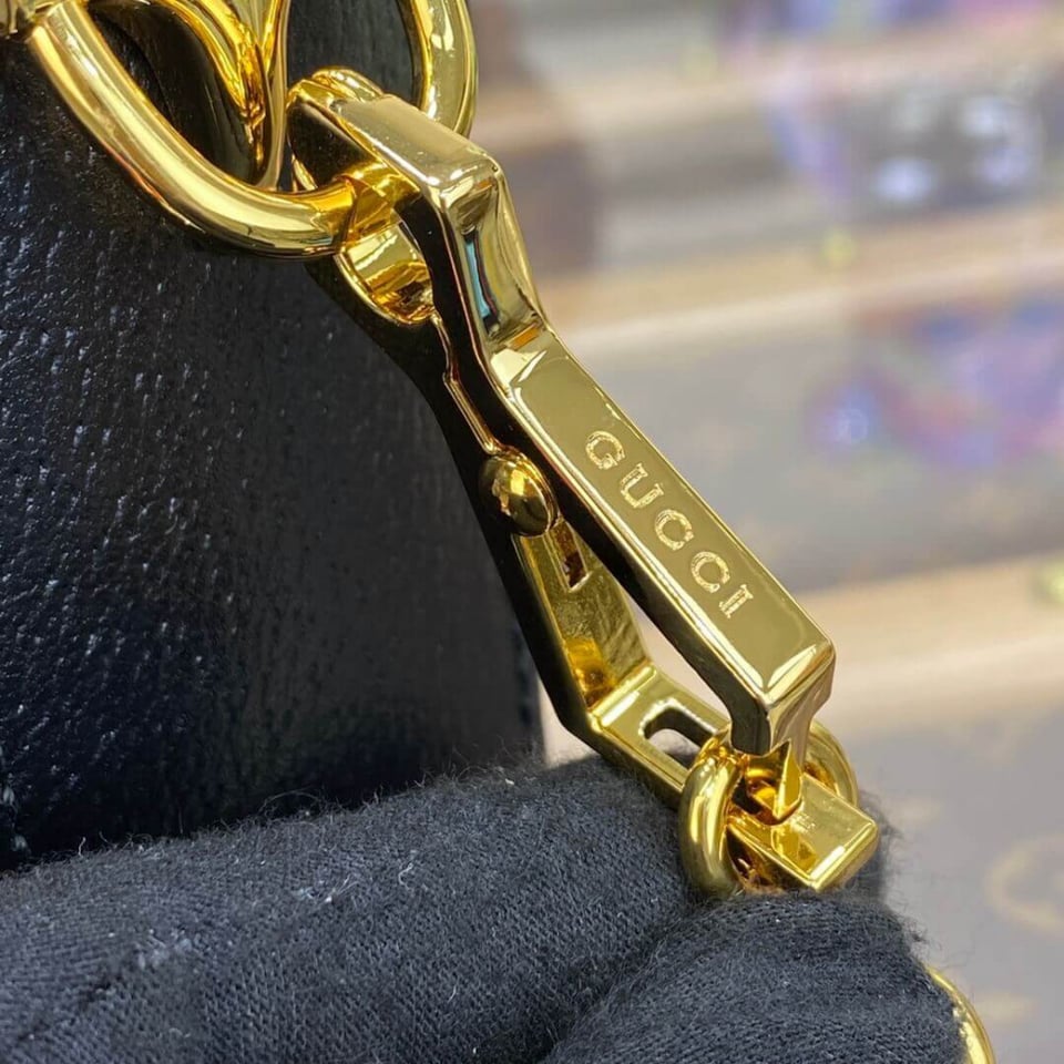 Gucci Horsebit 1955 Denim Mini Bag Black view 8
