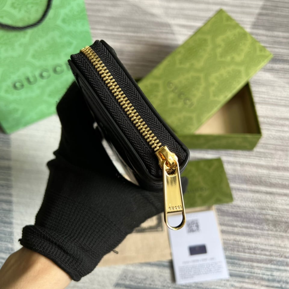 Gucci GG Matelassé Zip-Around Wallet Black 7.6 in/ 19 For Women view 5
