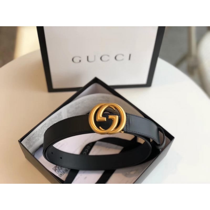 Gucci 30mm Leather Belt With Double G Buckle 414516 view 3