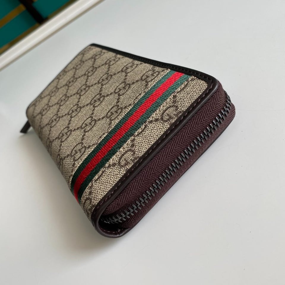 Gucci GG Supreme Beige Zip Around Wallet 19cm/7.5in For Men view 4