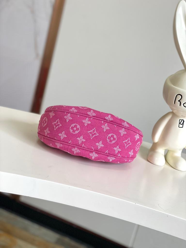 Louis Vuitton Pochette Valley Bag Fuchsia Denim 21cm M28327 view 3