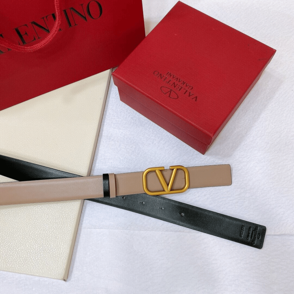 Valentino Reversible Vlogo Signature Belt In Glossy Calfskin 30 mm view 5