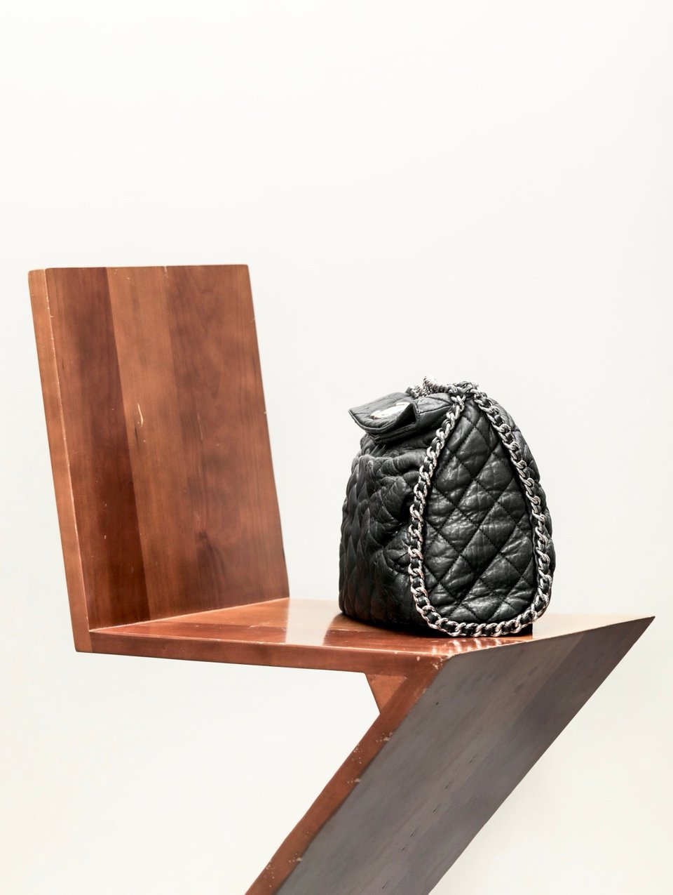 Chanel Black Quilted Washed Lambskin Chain Around Hobo 31cm view 8