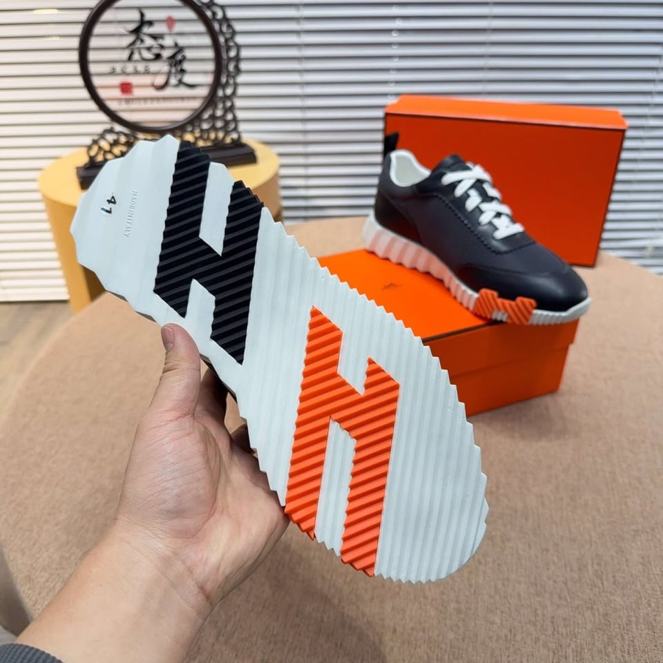Hermes Bouncing Sneakers Noir Color Goatskin H261897ZH01390 view 7