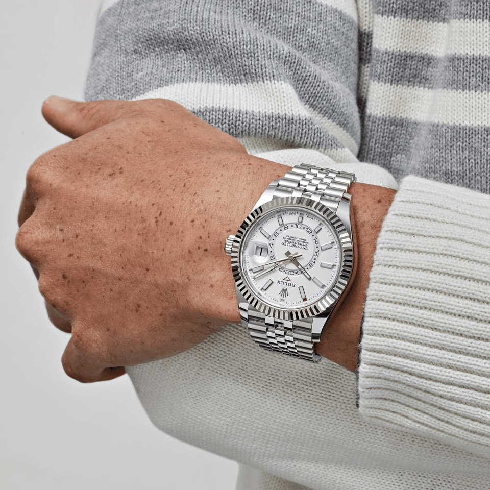 [SUPER CLONE] Rolex Sky-Dweller 42mm Steel White Dial Jubilee 336934-0004 view 4