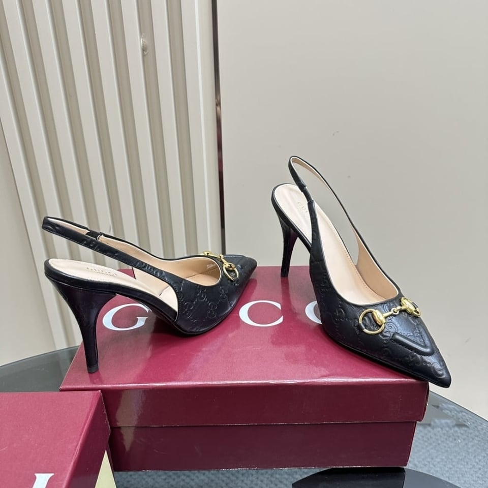 Gucci Women’S Horsebit Pump Gg Leather Black 792065 Aaegj 1000 view 4