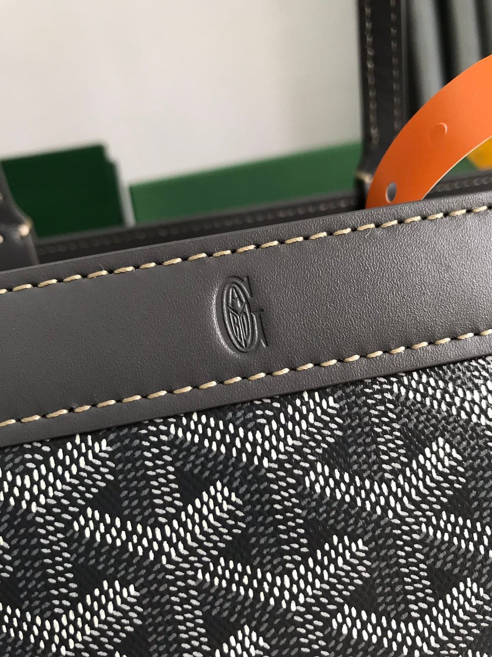 Goyard Bellechasse Biaude Pm Bag 36cm Gray Goyardine Canvas And Calfskin Trim view 9