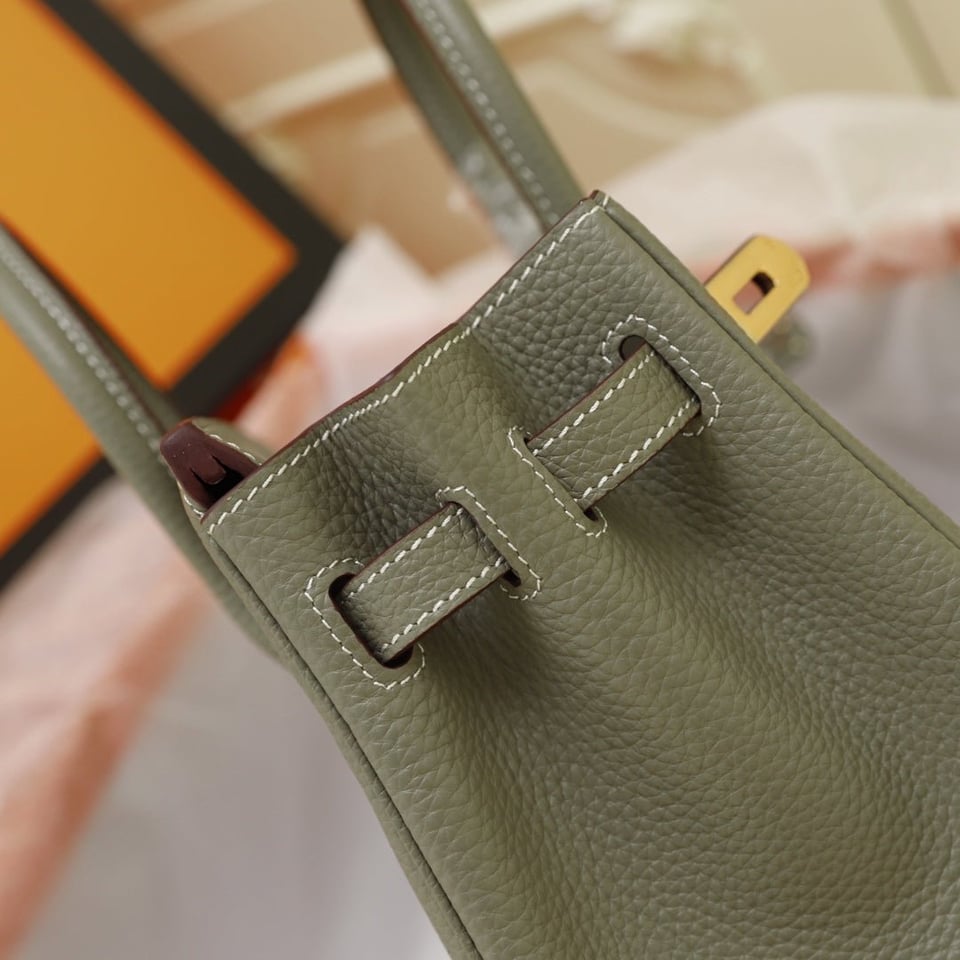 Hermes Birkin Bag 30 Olive Togo Gold Hardware view 8