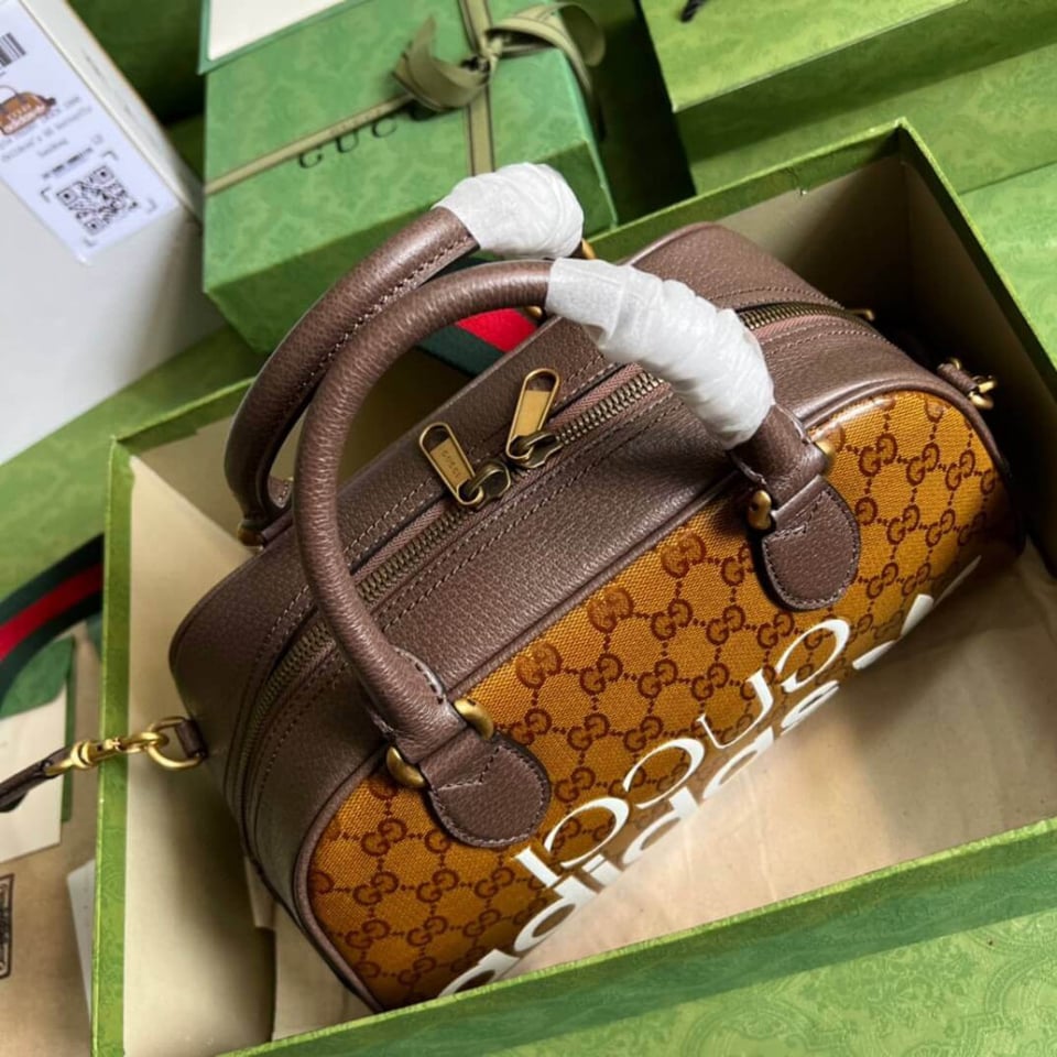 adidas x Gucci Mini Duffle Bag in GG Crystal Canvas view 12