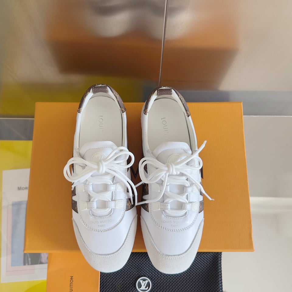 Louis Vuitton Sneakerina Monogram White – Women’s Ballet-Inspired Slim Sneakers view 7