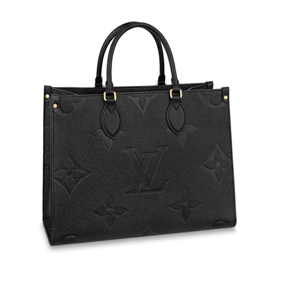 Louis Vuitton Onthego MM Bicolor Monogram Empreinte Leather Black M45595 35cm view 2