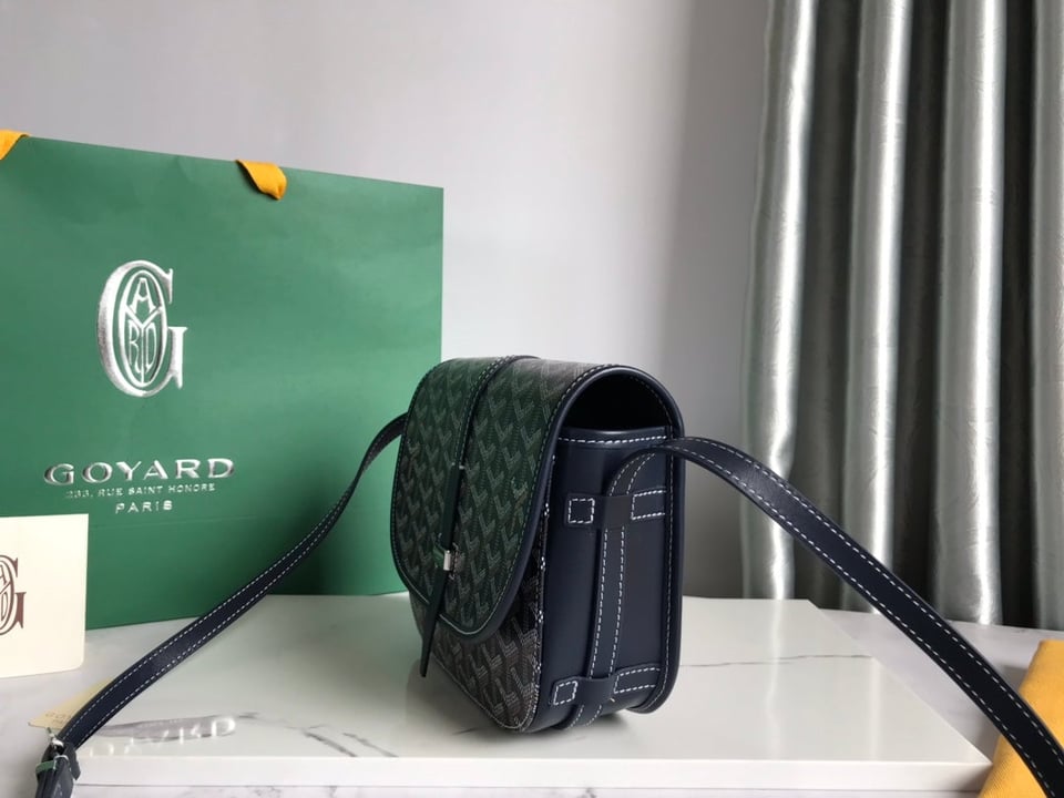 Goyard Belvedere Pm Bag 21Cm Navy Blue Canvas view 3