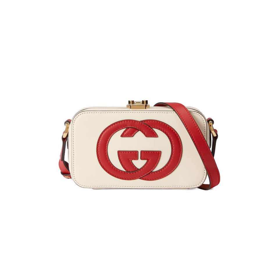 Gucci Interlocking G Mini Bag in White Leather view 2