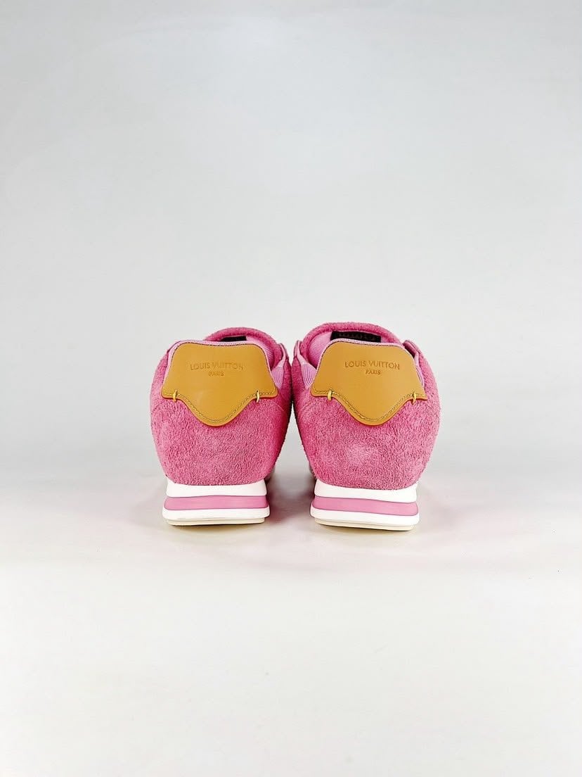 Louis Vuitton Buttersoft Sneakers Pink Color Suede Calfskin 1AKDF8 view 7