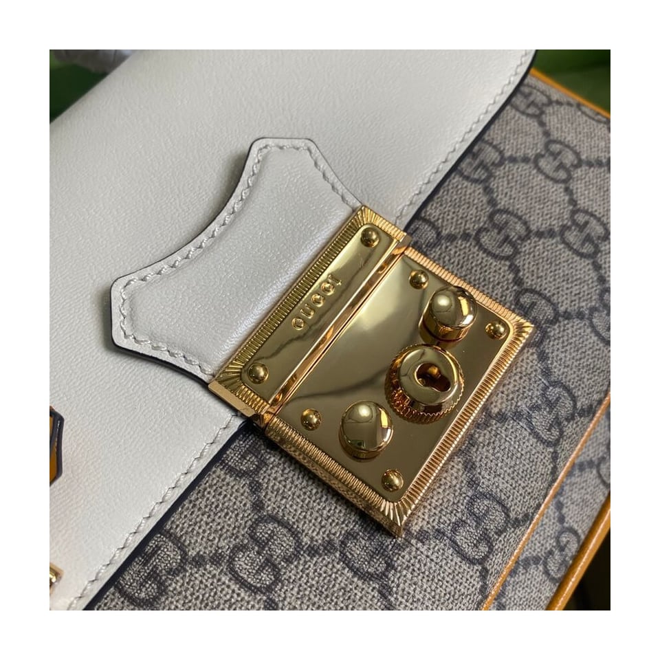 Gucci Padlock Small Shoulder Bag White view 7