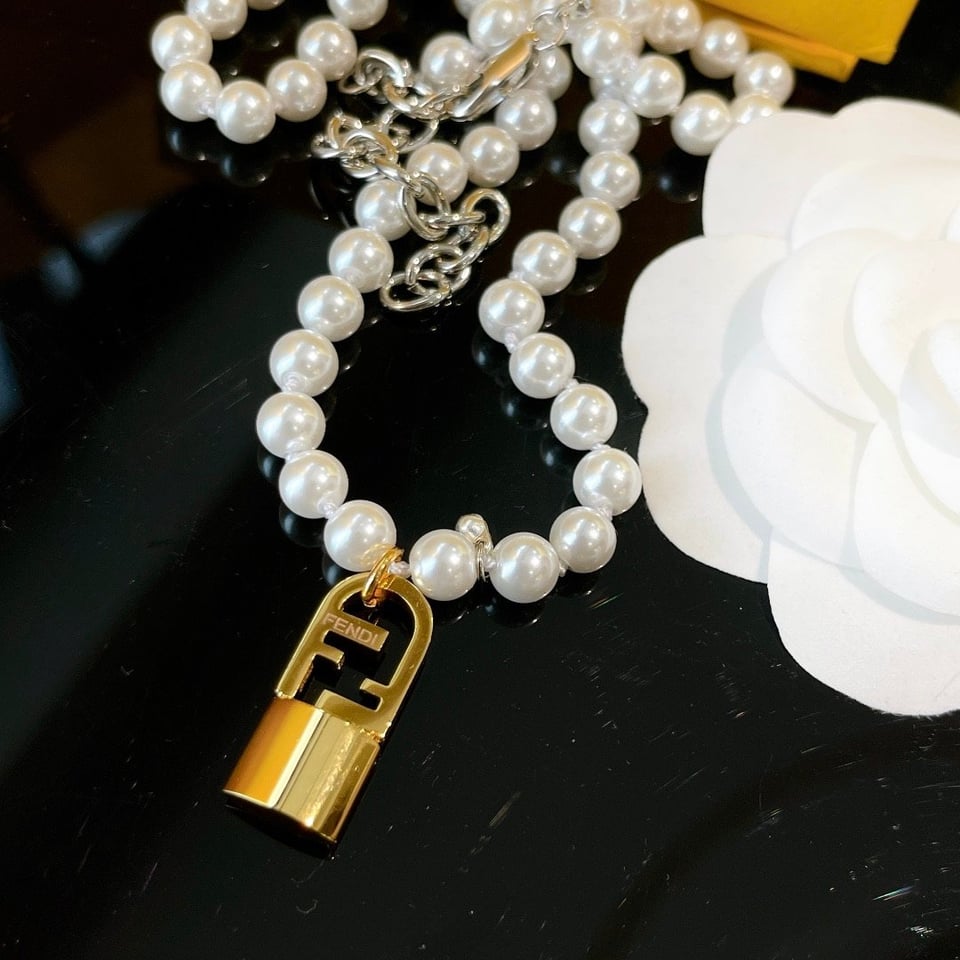 Fendi Lock Pear Necklace view 4