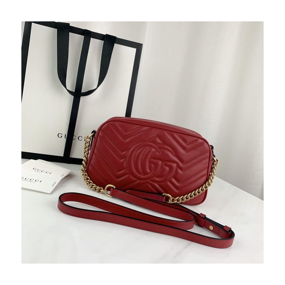 Gucci GG Marmont Small Shoulder Bag Red view 10