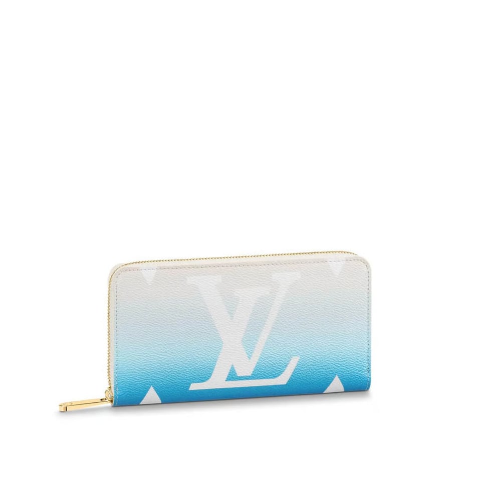 Louis Vuitton Zippy Wallet Blue 19.5cm view 2
