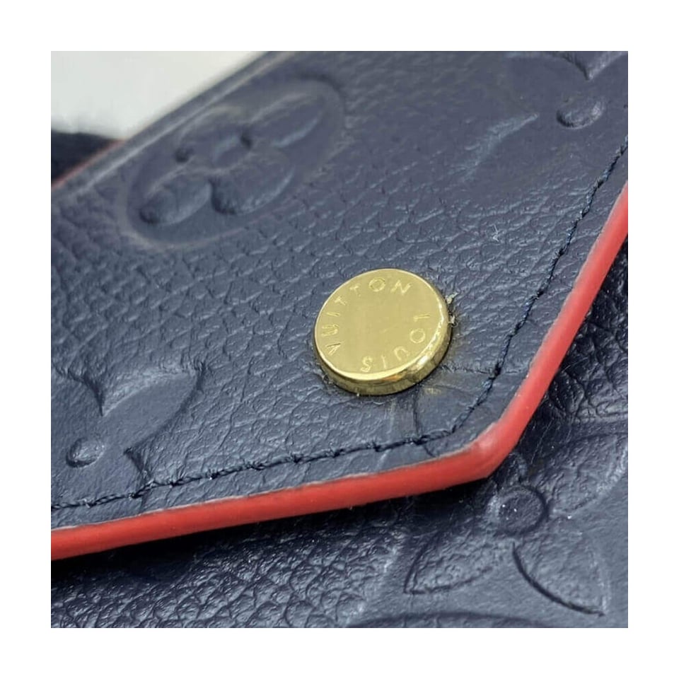 Louis Vuitton Monogram Empreinte Card Holder Recto Verso Blue view 7