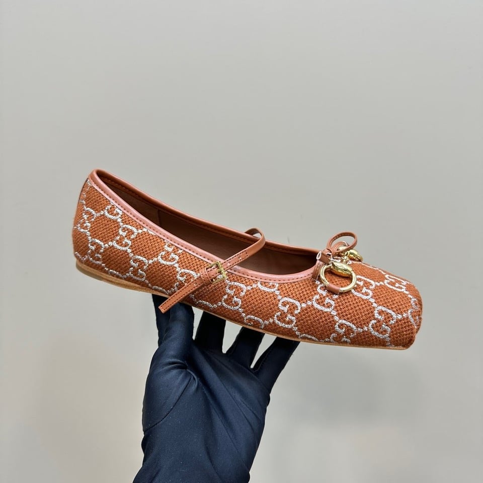 Gucci Women’S Horsebit Ballet Flat Orange view 5