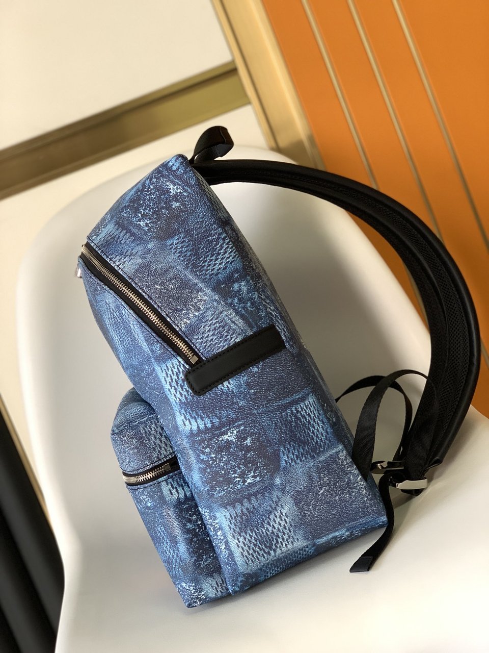 Louis Vuitton Discovery Backpack Pm Damier Blue 15.7In/40Cm view 6